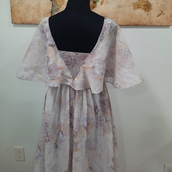 Vtg 1970s handmade ethereal evening gown - Picture 4 of 15